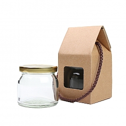 푸딩 1P (창문형) 50장/ 크라프트 유리병 상자 선물 답례품 포장 박스