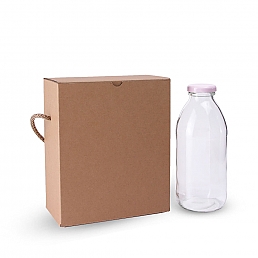 밀크티500 2P 포장박스 1장/ 종이선물상자 선물 무지박스 포장상자 음료병박스